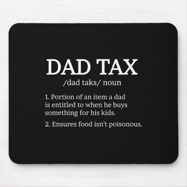 Tax Definition Apparel Best Dad Definition  Mouse Mat (Front)