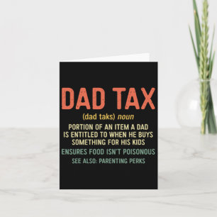 Tax Definition Father's Day Shirt 2  Card