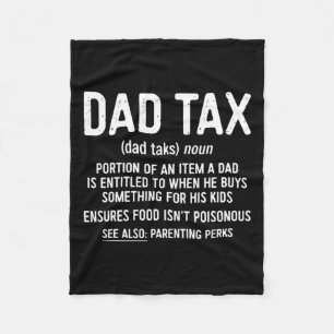 Tax Definition Father's Day Shirt Fleece Blanket