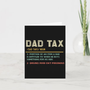 Tax Definition Funny Father's Day Dad Joke  Card