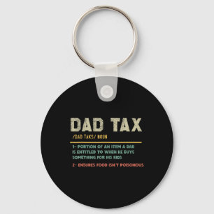 Tax Definition Funny Father's Day Dad Joke Key Ring