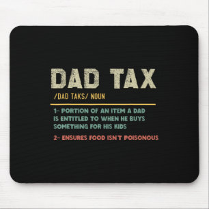 Tax Definition Funny Father's Day Dad Joke  Mouse Mat