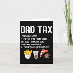 Tax Definition Funny Fathers Day Daddy Humour Dad Card