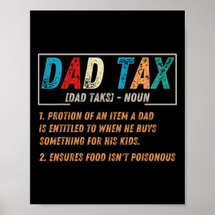 Tax Definition Men Funny Father's Day 1 Poster