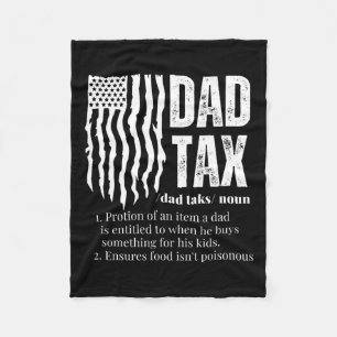 Tax Definition Men Funny Father's Day Fleece Blanket