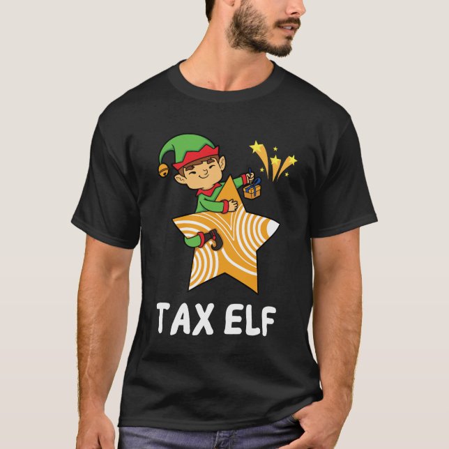 Tax Elf Accountant - Christmas Accountant T-Shirt (Front)