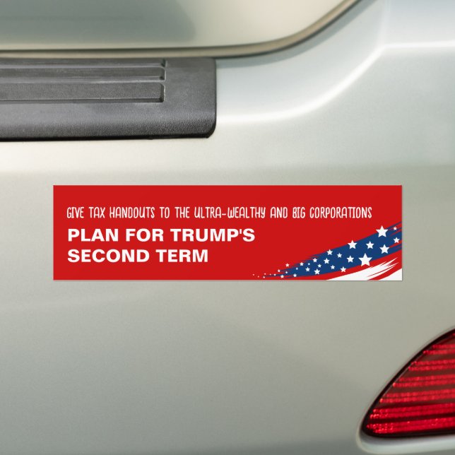 Tax Handouts Bumper Sticker (On Car)