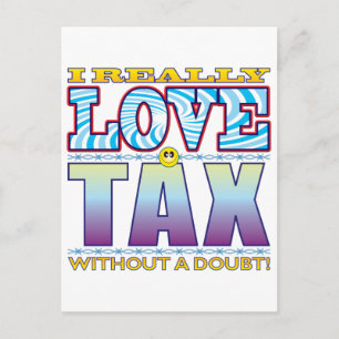 Tax Love Face Postcard