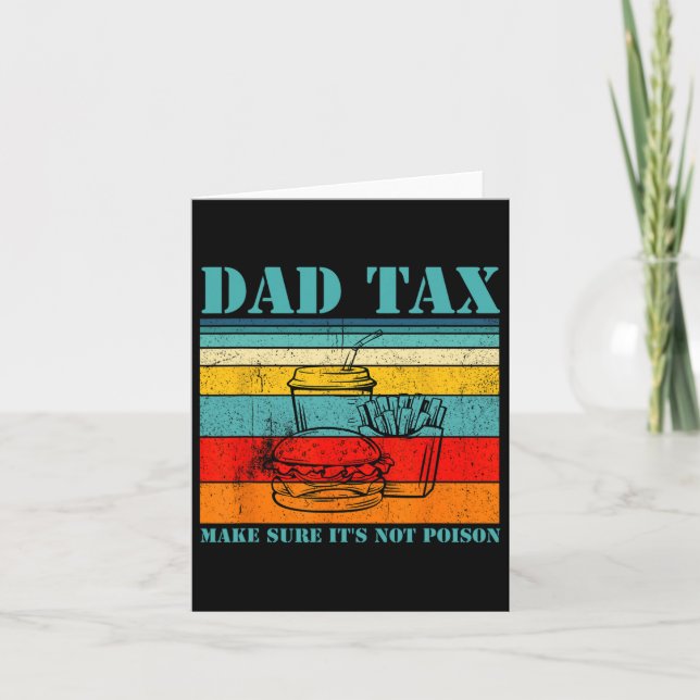 Tax Make Sure It’s Not Poison Funny Saying  Card (Front)