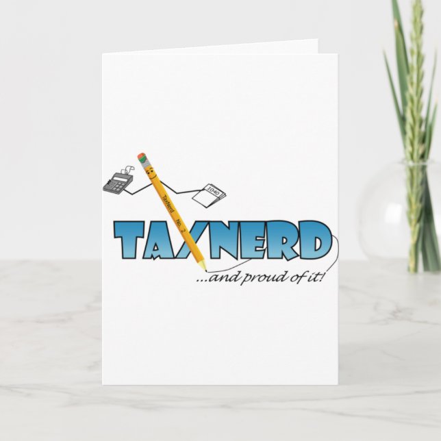Tax Nerd Greeting Card Vertical (Front)