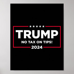 Tax On Tips Vote Trump 2024 Take America Back  Poster