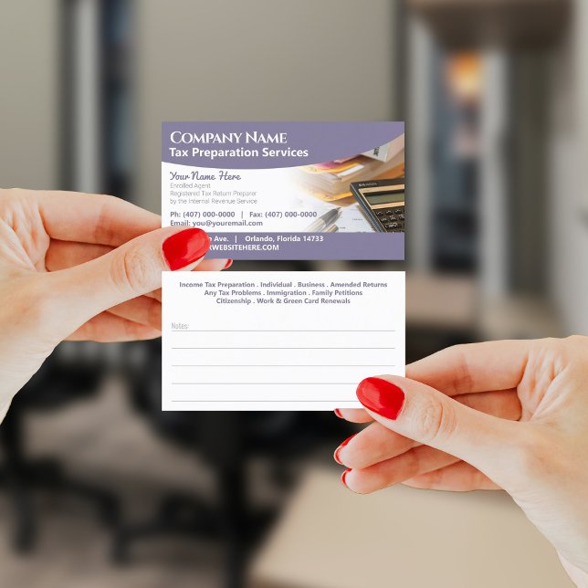 Tax Preparation (Preparer) Business Card (Creator Uploaded)