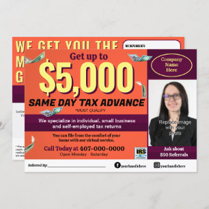 Tax Preparation Preparer Editable E-file Flyer Programme