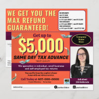 Tax Preparation Preparer Editable E-file Flyer