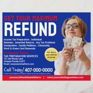 Tax Preparation (Preparer) Refund Flyer