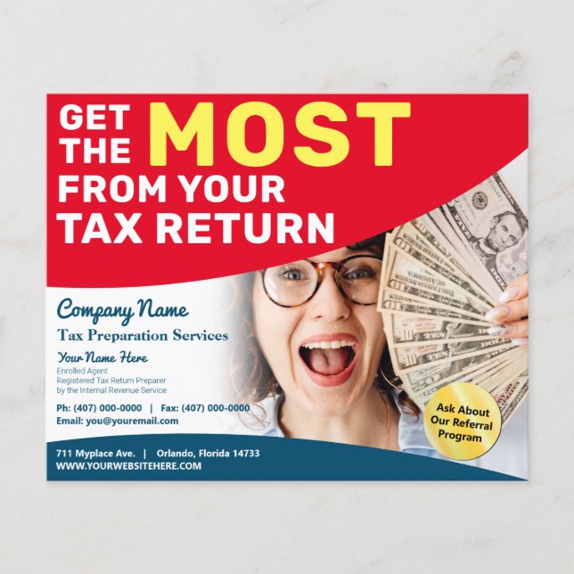 Tax Preparation (Preparer) Refund Flyer (Front)