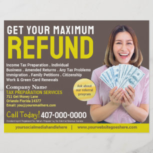 Tax Preparation (Preparer) Refund Flyer