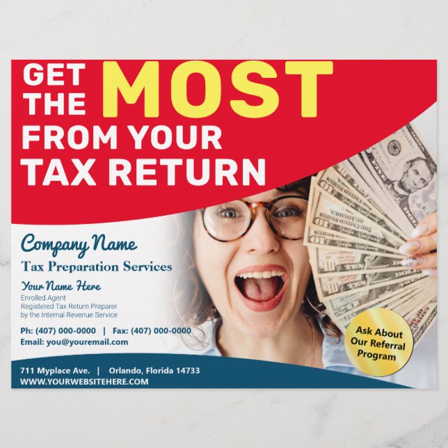 Tax Preparation (Preparer) Refund Flyer (Front)