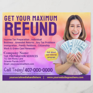 Tax Preparation (Preparer) Refund Flyer