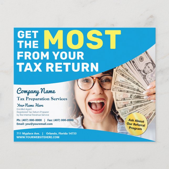 Tax Preparation (Preparer) Refund Flyer (Front)