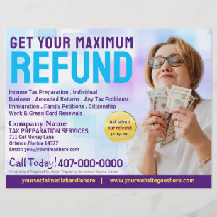 Tax Preparation (Preparer) Refund Flyer