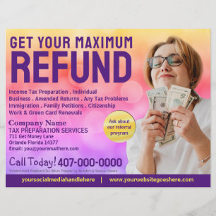 Tax Preparation (Preparer) Refund Flyer