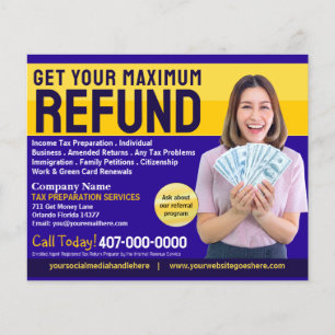 Tax Preparation (Preparer) Refund Flyer