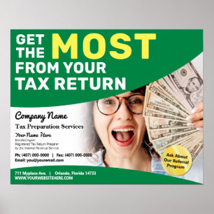 Tax Preparation (Preparer) Refund Flyer Poster