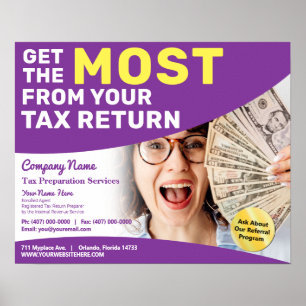 Tax Preparation (Preparer) Refund Poster