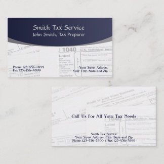 Tax Preparer Accountant Business Card