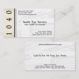 Tax Preparer Accountant Business Card
