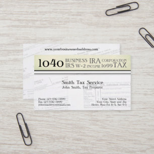 Tax Preparer Accountant Business Card
