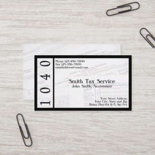 Tax Preparer Accountant Business Card