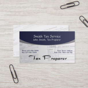Tax Preparer Accountant Business Card