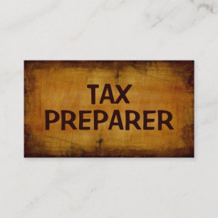 Tax Preparer Antique Business Card