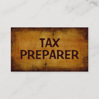Tax Preparer Antique Business Card