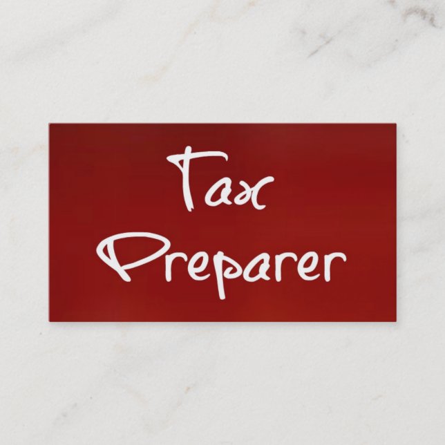 Tax Preparer Business Card (Front)