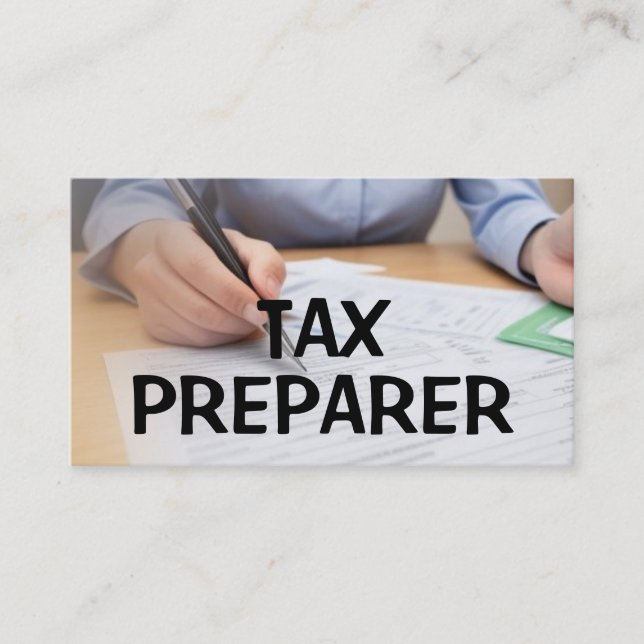 Tax Preparer Business Card (Front)