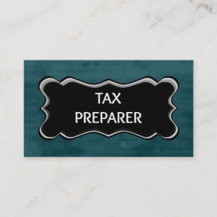 Tax Preparer Elegant Name Plate Business Card