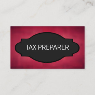 Tax Preparer Elegant Name Plate Business Card