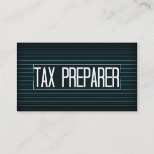 Tax Preparer Elegant Stripe Business Card