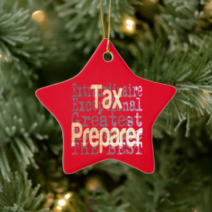Tax Preparer Extraordinaire Ceramic Tree Decoration