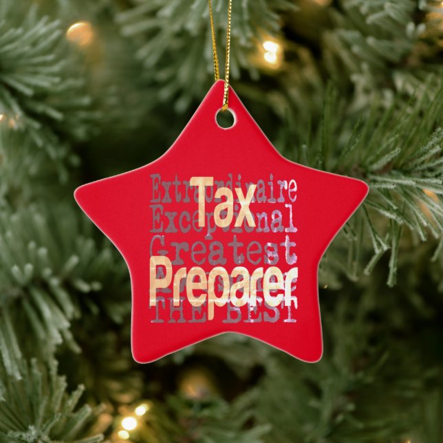 Tax Preparer Extraordinaire Ceramic Tree Decoration (Tree)
