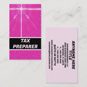 Tax Preparer Fabulous Pink Business Card