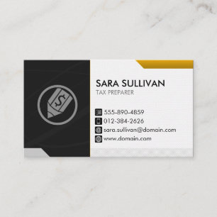 Tax Preparer Taxation Finance  Business Card