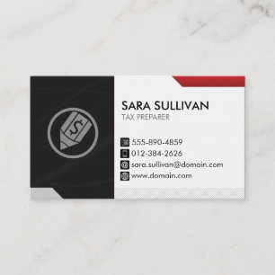 Tax Preparer Taxation Finance Business Card