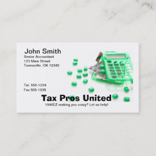 Tax Professional - Accountant - CPA Business Card