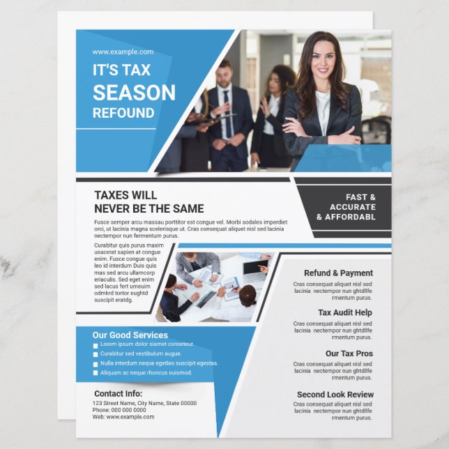 Tax Return Service Flyer Template (Front/Back)