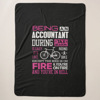 Tax Season CPA Accountant Tax Preparers Fire Gift Sherpa Blanket
