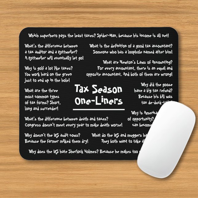 Tax Season Humour Jokes Funny Accountant Mousepad (Creator Uploaded)
